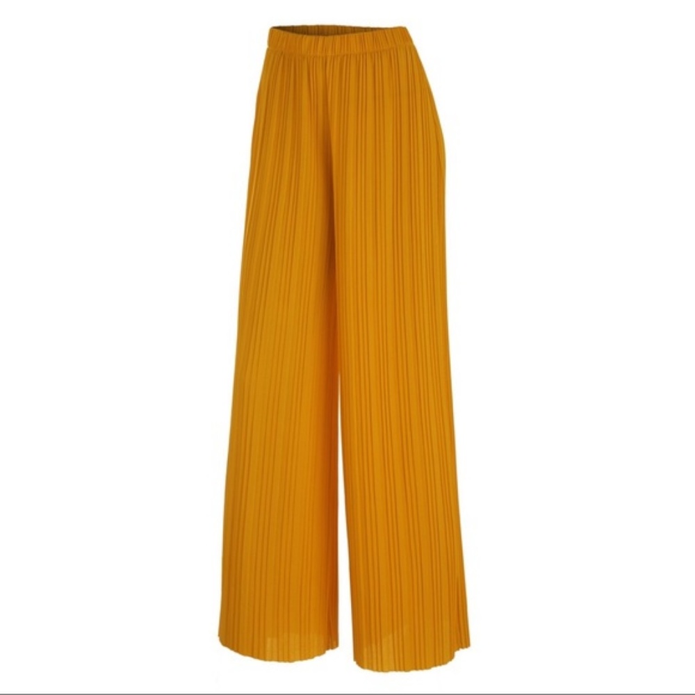 Trendy Collection Mustard Color Palazzo Pants Size One Size